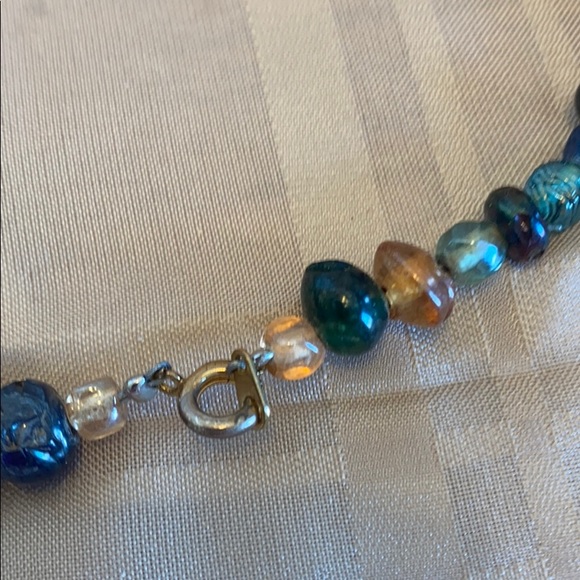 VTG hand strung multi color glass bead necklace - Picture 4 of 6